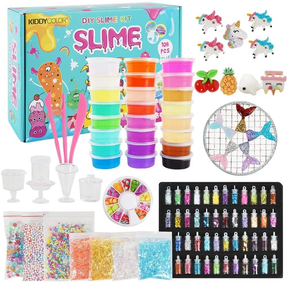 2021 Hot selling Making Kits Supplies For Slime Stuff Charm Fishbowl Beads Glitter Pearls slime kit for kids set