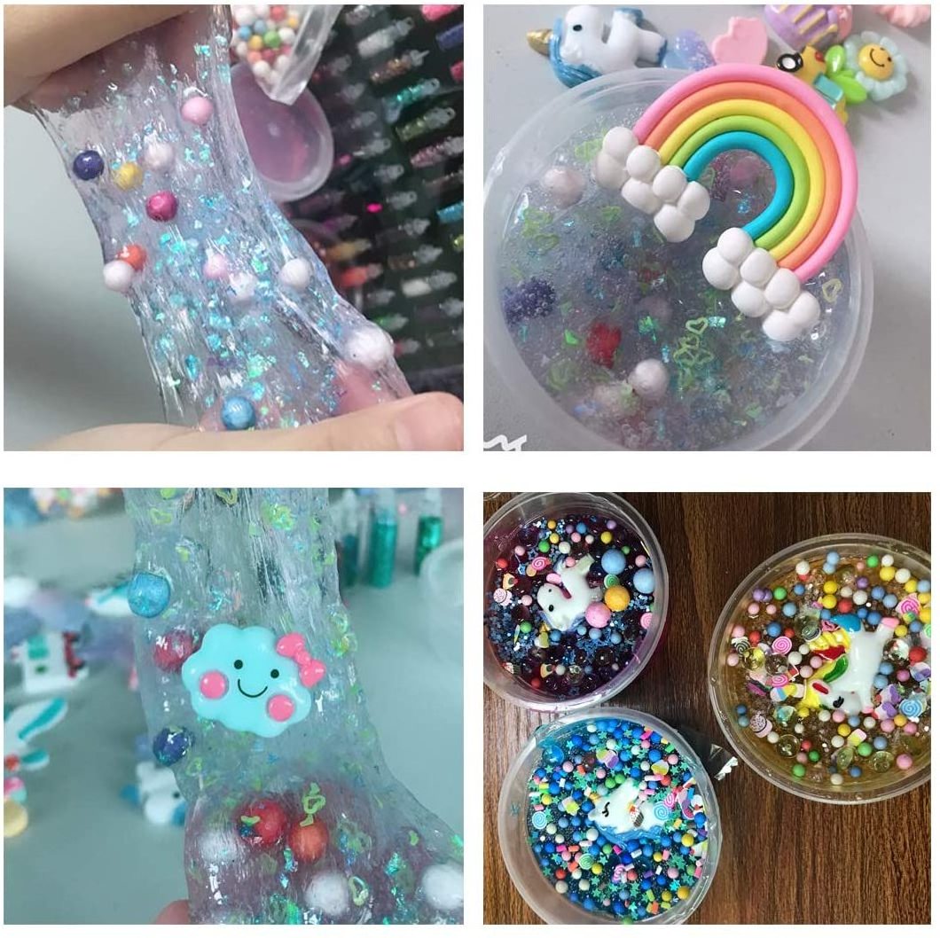 Slime Kit for Girls Boys Kids Arts and Crafts Toys Christmas Birthday Gifts - Unicorn Slime Supplies Stuff Crystal Clear slime