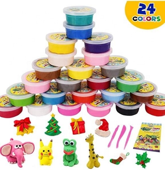 Sago Brothers Modeling Clay Air Dry Ultra Light Molding Magic Clay 24 Colors, Best Kids Gifts Ever