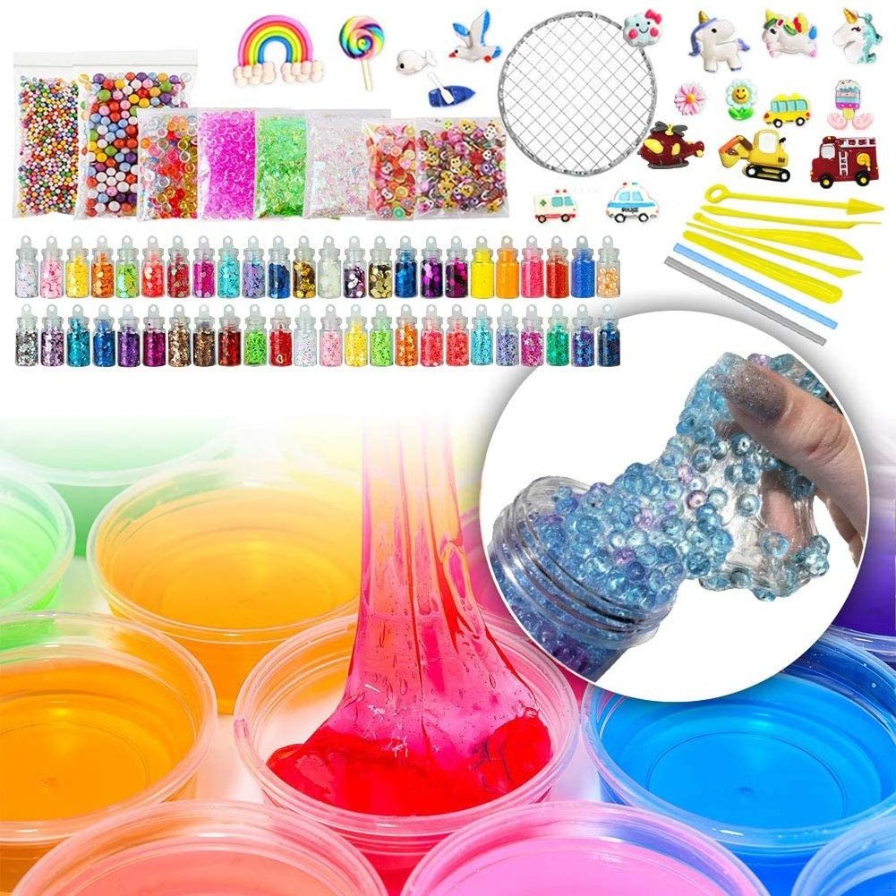 Slime Kit for Girls Boys Kids Arts and Crafts Toys Christmas Birthday Gifts - Unicorn Slime Supplies Stuff Crystal Clear slime