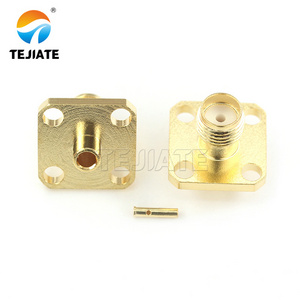 SMA-KFB2 RG405 4 hole flange Industrial Metal Xlr Male Female Solar Wire usb-a gx16 Connector