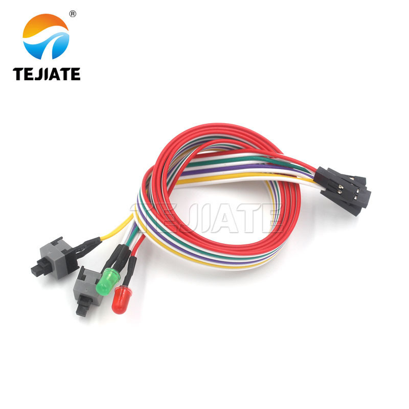 Electronic Component Other Computer Parts Wholesale Start Push Button Switch Restart Line Wire 65cm 48cm Lamp Cable With Switch