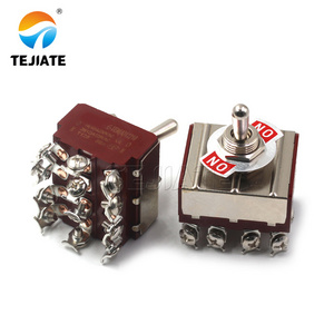 Hot Sale Red Dot Pneumatic Toggle Switch 12 Pin Rotary 1 Pole China factory Fitting Rocker Switches Covered Toggle Switch