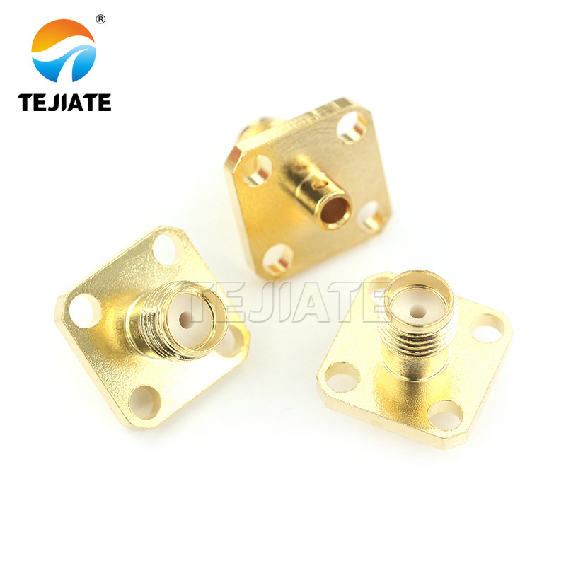 SMA-KFB2 RG405 4 hole flange Industrial Metal Xlr Male Female Solar Wire usb-a gx16 Connector