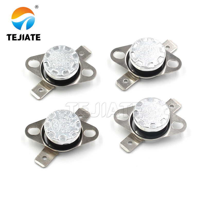 High Temperature Push Button Switch Standard Circular Connectors 90 Degree 40 To 150 Degree Limit Thermal Control Switch