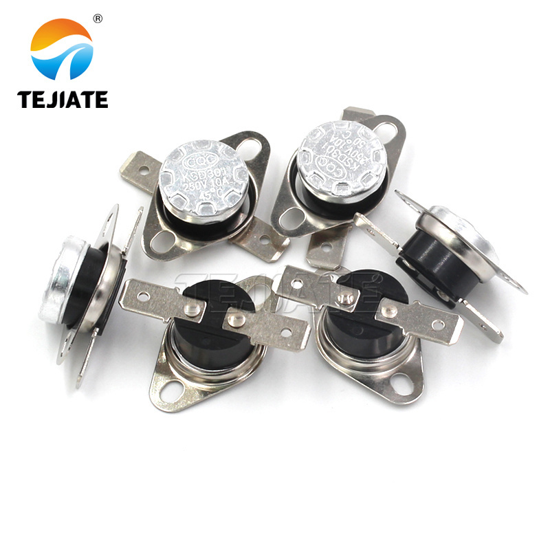 High Temperature Push Button Switch Standard Circular Connectors 90 Degree 40 To 150 Degree Limit Thermal Control Switch