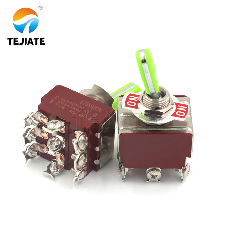 Hot Sale Red Dot Pneumatic Toggle Switch 12 Pin Rotary 1 Pole China factory Fitting Rocker Switches Covered Toggle Switch