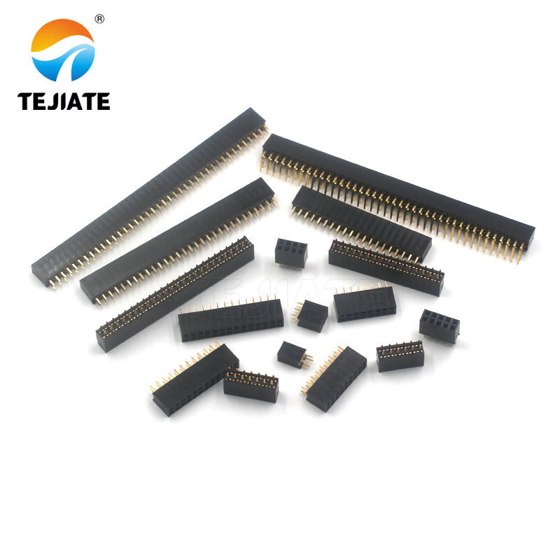 2.54mm Pitch 40 Pin Female Double Row Straight Pin Header Strip 2.54mm pitch 50 Pin Female connector Double Row Straight