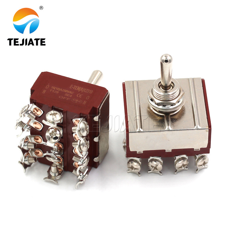 Hot Sale Red Dot Pneumatic Toggle Switch 12 Pin Rotary 1 Pole China factory Fitting Rocker Switches Covered Toggle Switch