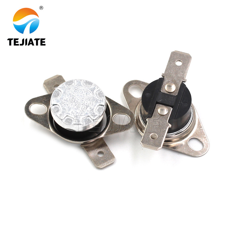 High Temperature Push Button Switch Standard Circular Connectors 90 Degree 40 To 150 Degree Limit Thermal Control Switch