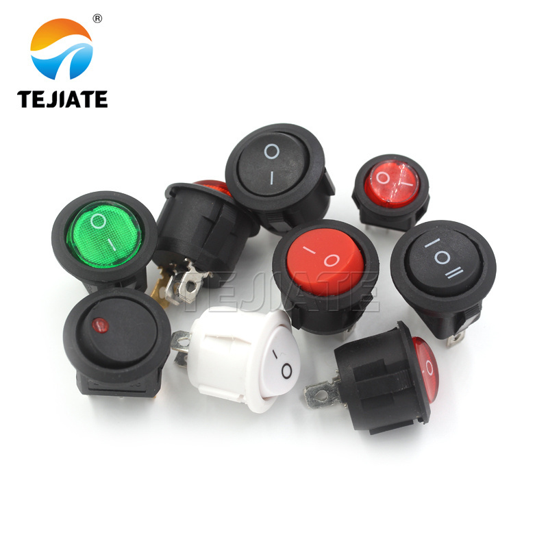 20mm 2-pin 2-position push button switch on off on round rocker switch two sides 3a waterproof rocker switch