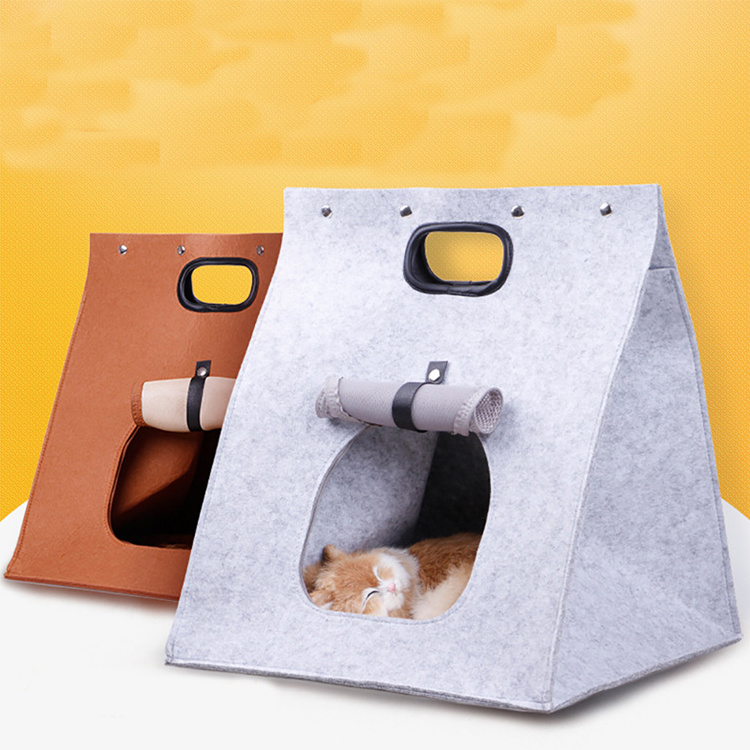 Portable Breathable Outdoor Cat Carrier Hang Bag Pet Puppy Folding Comfortable Cat Travel Bag