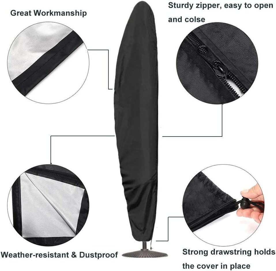 New Arrival Durable Material Garden Patio Waterproof Parasols Umbrellas Solar Outdoor Umbrella Cantilever Umbrella Cover