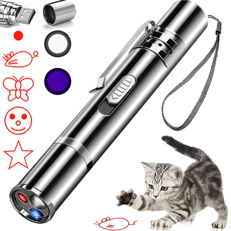 Indoor Cat Laser Toy Red Dot LED Light Cat Training Interactive Toys for Pet Chase