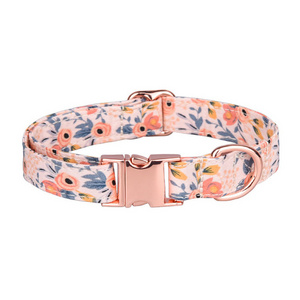 Durable Adjustable Colorful Printed Metal Buckle Dog Collar for Small Medium Large Dogs