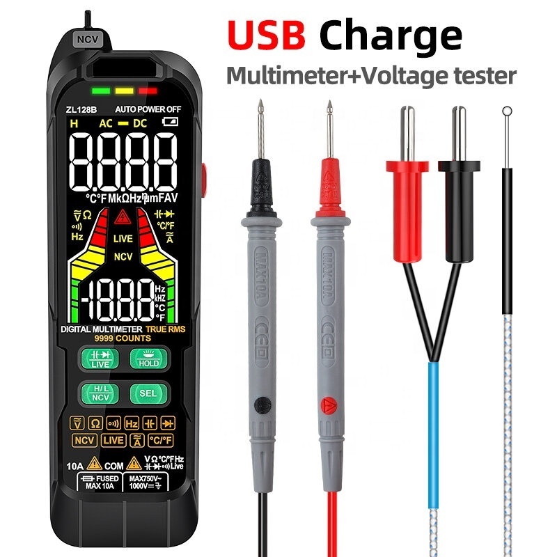 Digital Multimeter Current Direct Current Meter Alternating Voltage Multimetro True RMS Capacitance Temp Detector Multitester