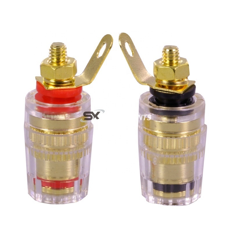 1pcs 32mm  Banana Connector 4mm Thread Medium Amplifier Speaker Spade  Banana Plug Socket Connector Terminal Binding Post