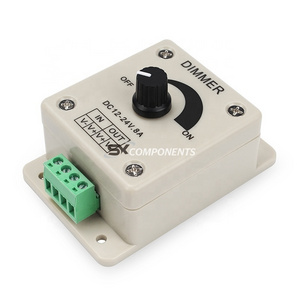 12V 24V LED Dimmer Switch 8A Voltage Regulator Adjustable Controller for LED Strip Light Lamp dimmer switch