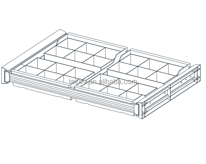 Wholesale Wardrobe Custom Acrylic Rolled Tie Organizer Inserts Trays for Sock/Bow Ties/Necktie