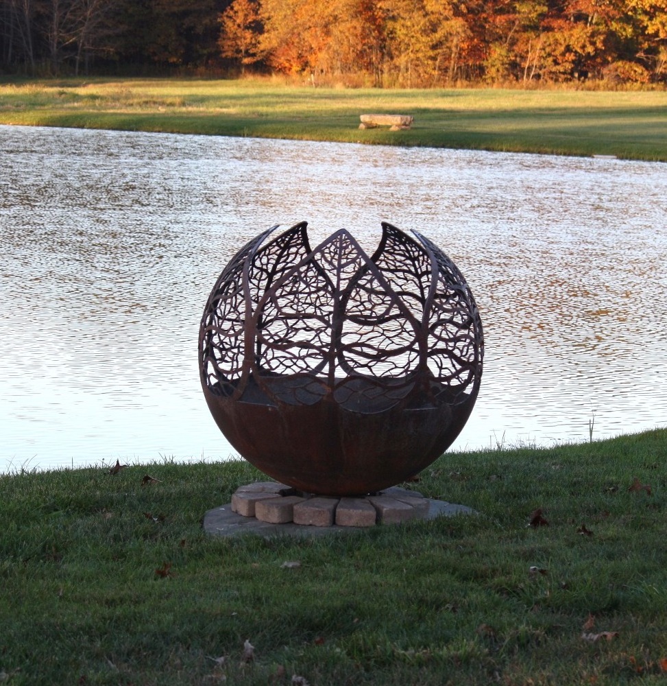 Sphere Fire pits with Various Design for Outdoor Using