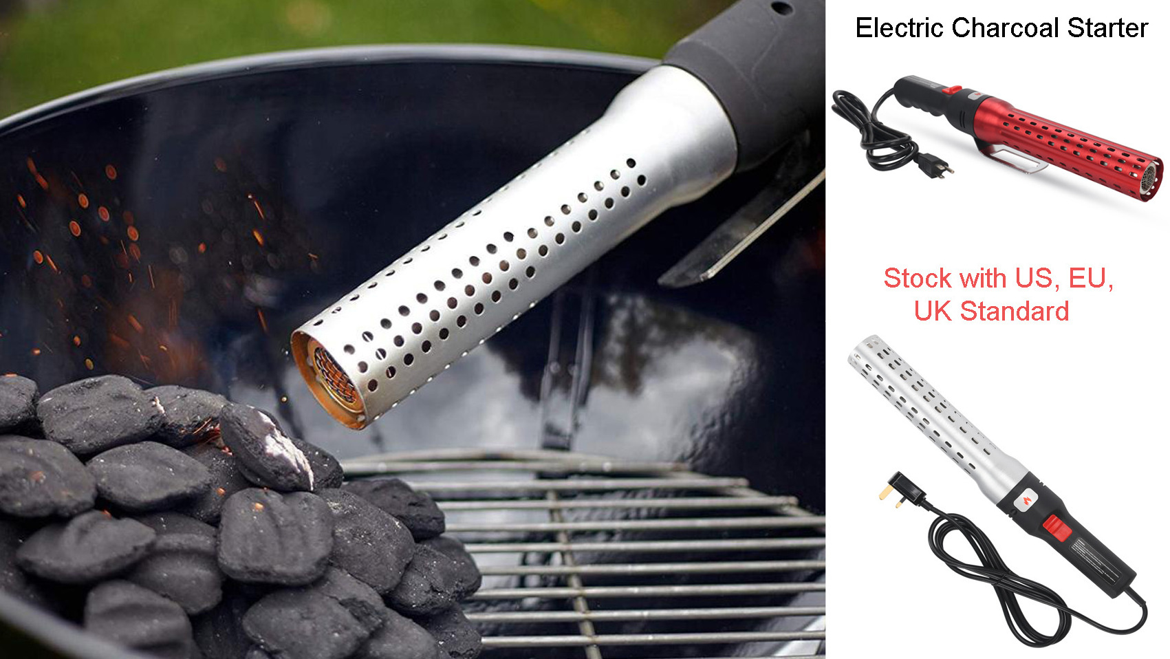 The Best Price  BBQ Tools Electric charcoal Starter Durable Grill Coals Fire Lighter BBQ Grill/fire Pits/Outdoor tent stove