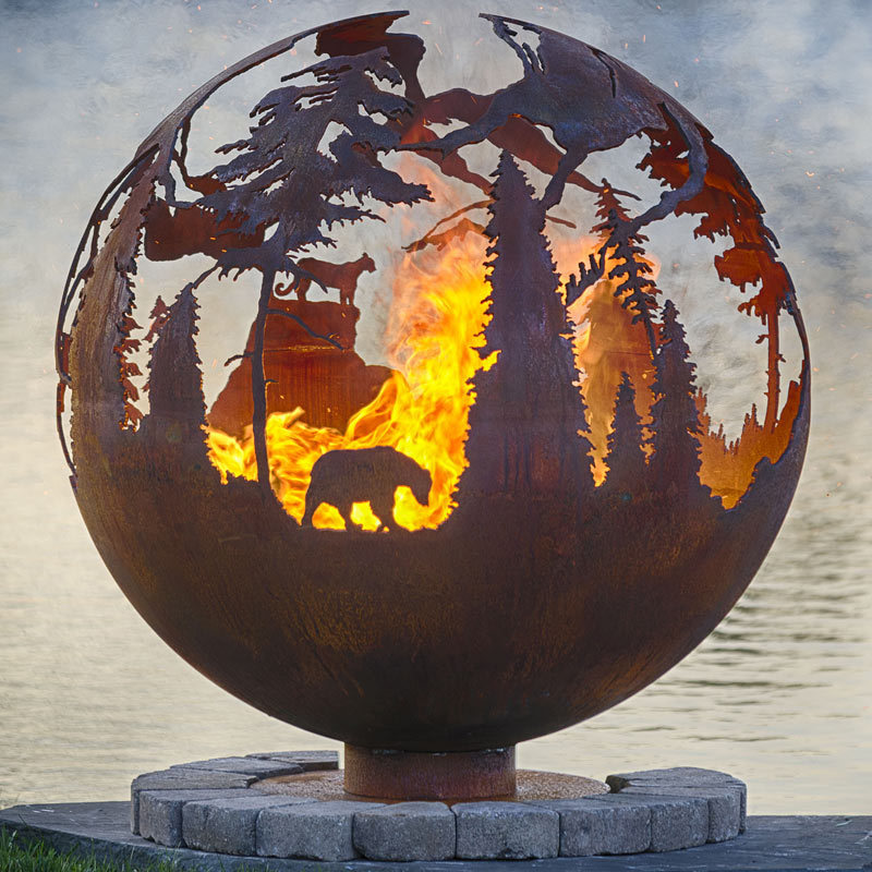 Sphere Fire pits with Various Design for Outdoor Using