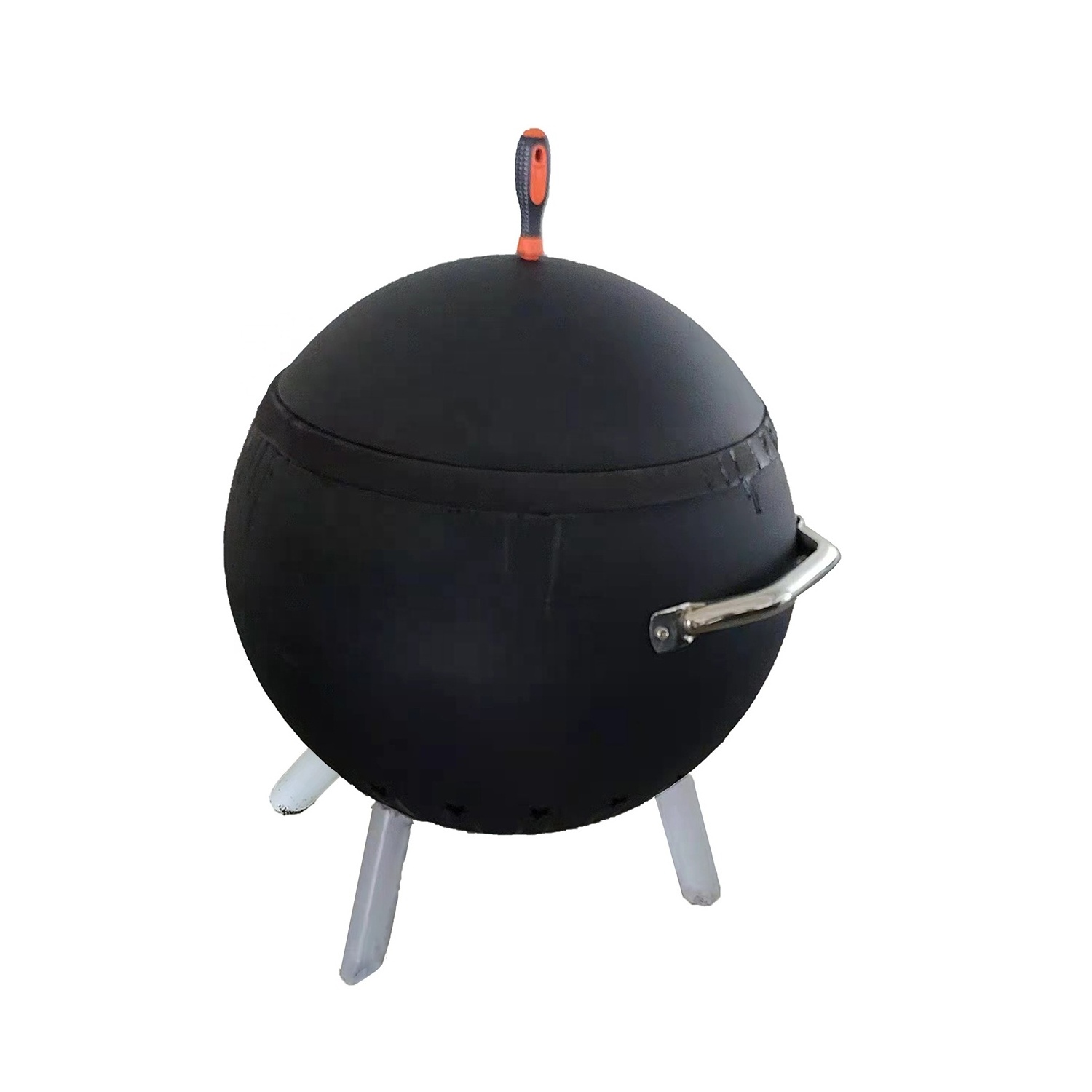 24 inch Iron Firpit outdoor Smokeless BBQ Charcoal Grill Yard wood Burning Stove with waterproof Cover Ball Fire Pits