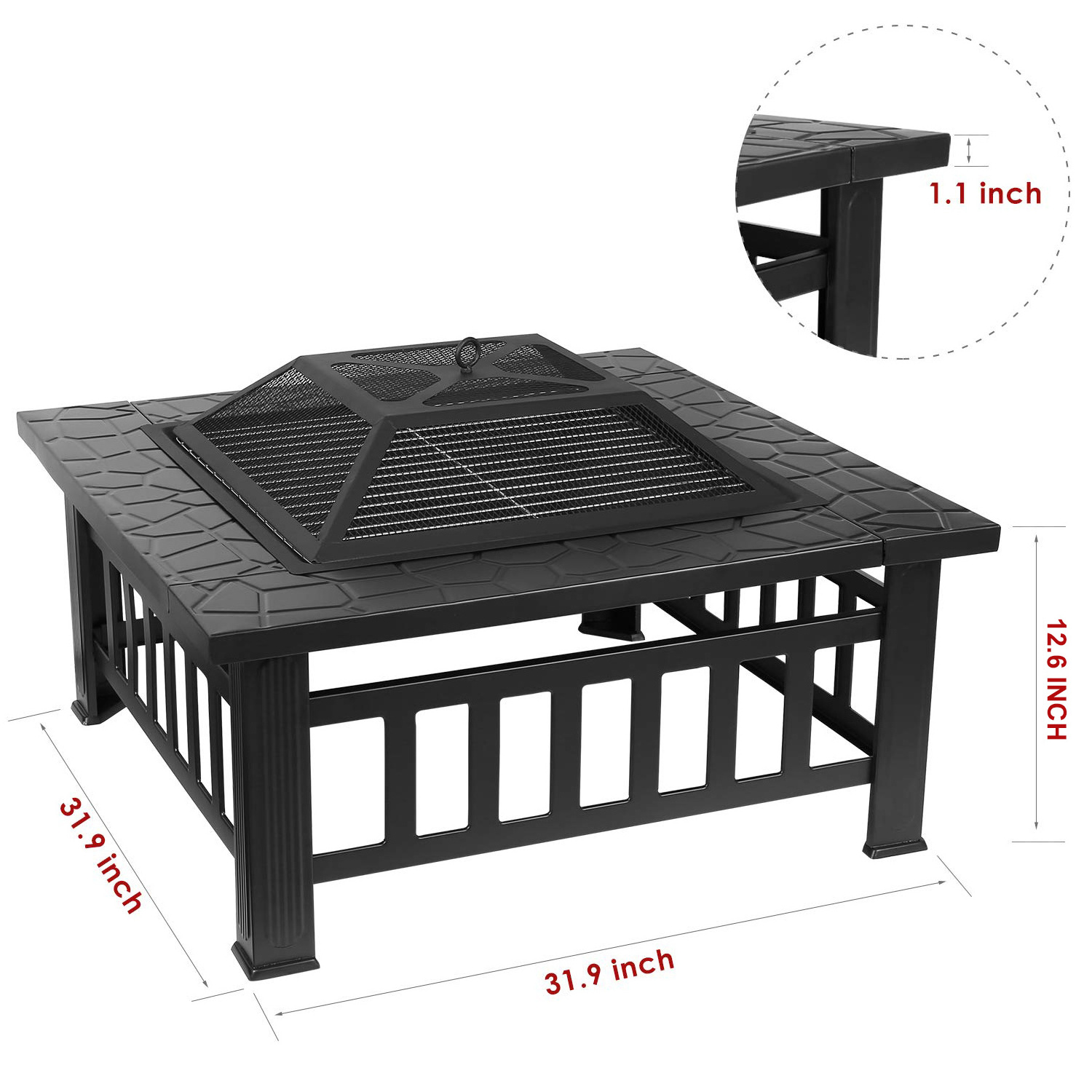 Commercial Fire Pit Fireplace Outdoor Charcoal Smokeless Bbq fire pits Grill