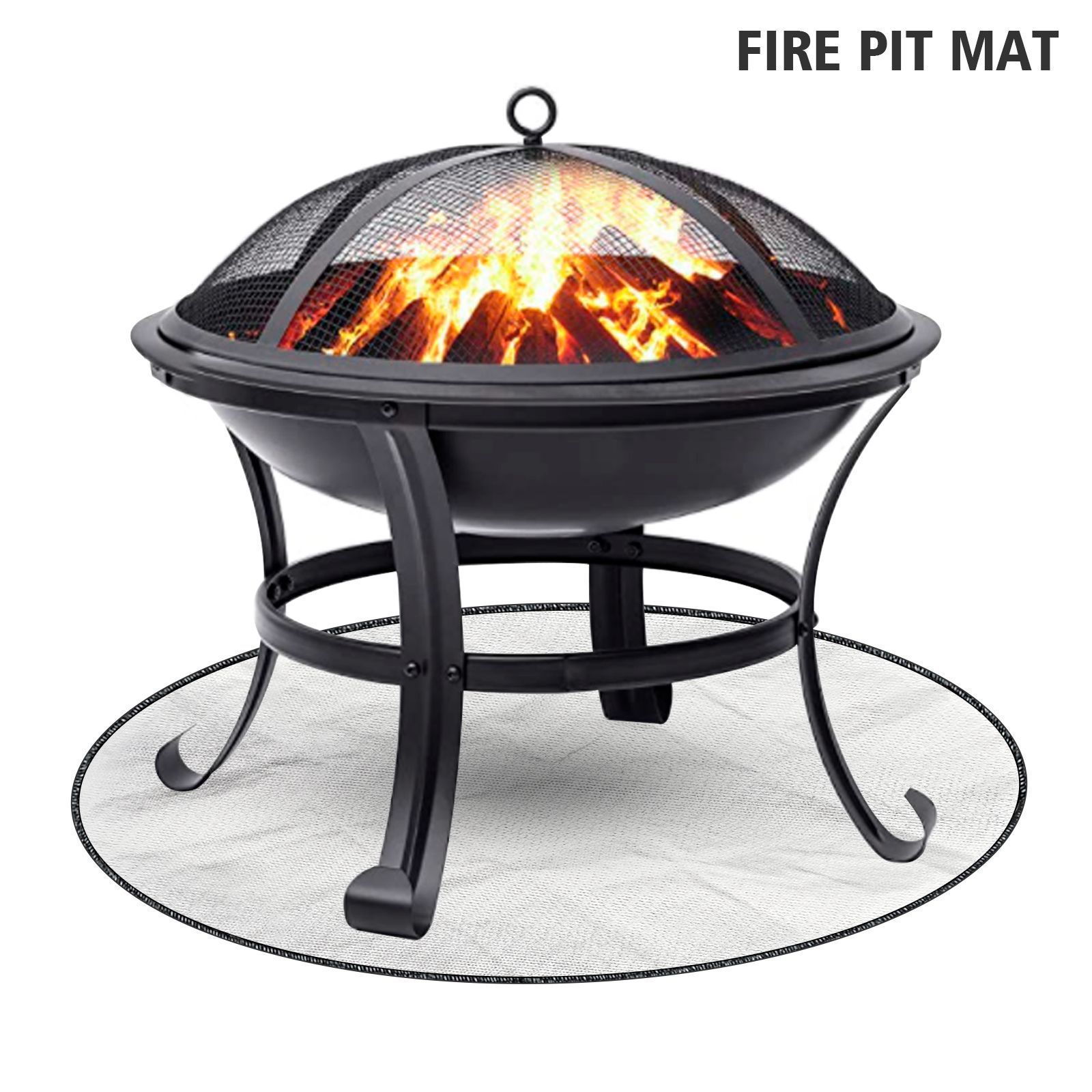 Fire Pit Mat Round for Under 22-36 Inch for Fire Pit BBQ GRILL Fireproof Mat Heat Resistant bbq grill Mat Pad