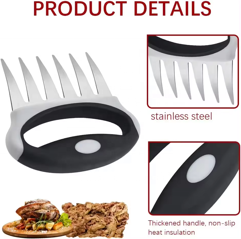 BBQ Accessories Meat Shredder Kitchen Shredding Tools Stainless Steel Bear Claws Chicken Shredder