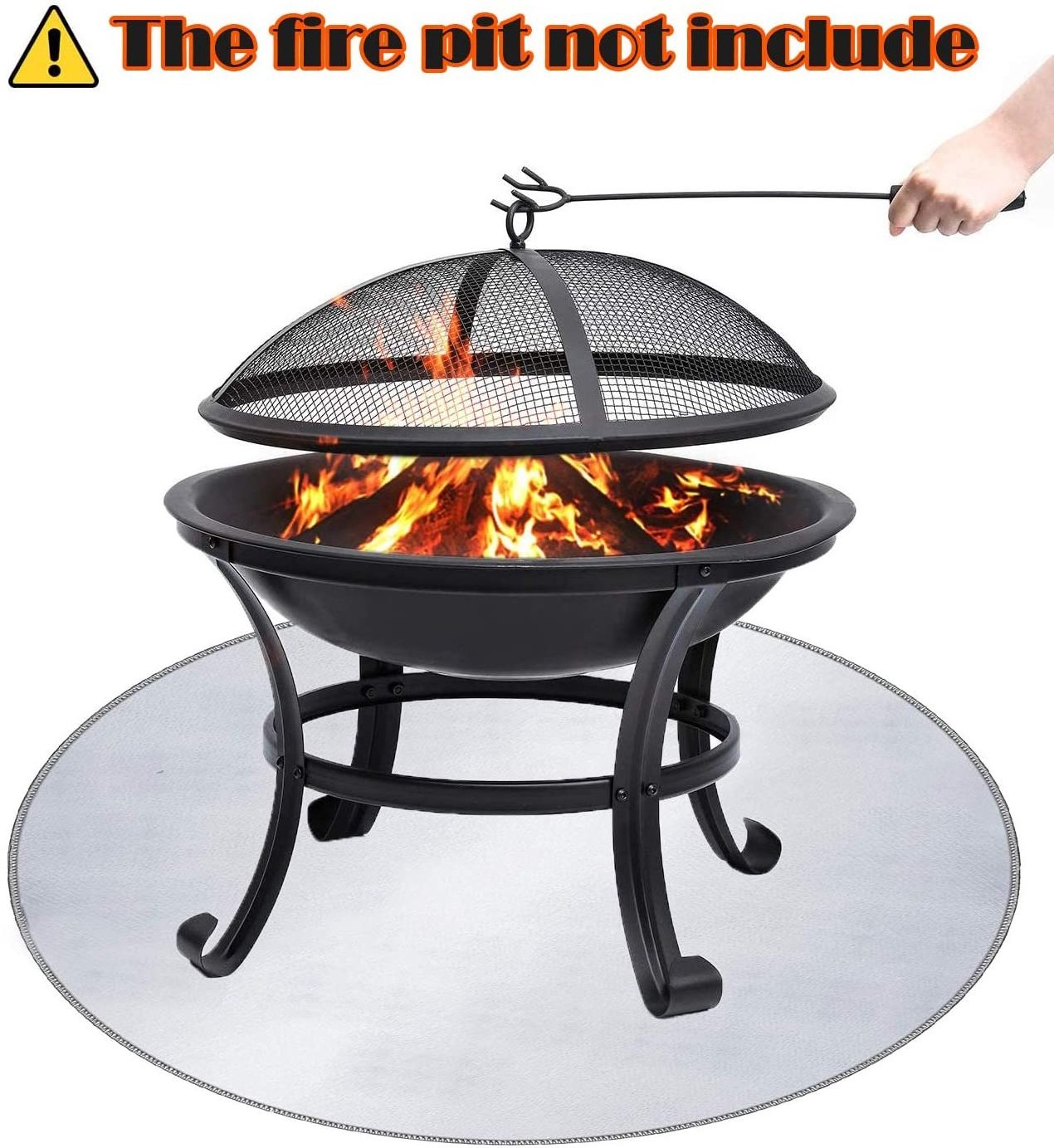 Fire Pit Mat Round for Under 22-36 Inch for Fire Pit BBQ GRILL Fireproof Mat Heat Resistant bbq grill Mat Pad