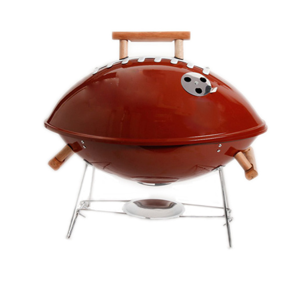 Unique Design American Football Grills Steel Aluminum Ceramic Bbq Grill Support Soccer Ball Shaped Bbq Grill Chromed Steel Rack