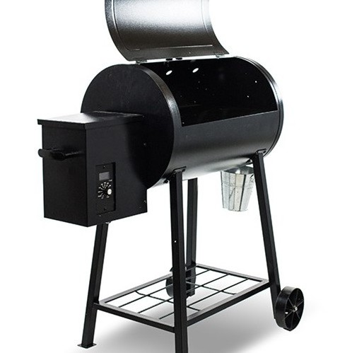 Hot Sale Barrel Twin Wheels Large Charcoal Wood Pellet Charcoal Bbq Barbecue Grill Smoker With Mobile Trolley Cart