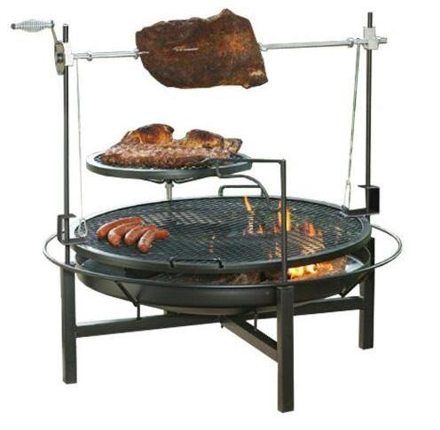 Multifunction Rotary Charcoal Rotisserie Grill Outdoor Bbq Brazier Fire Pits with Garden BBQ Charcoal Grill 2pcs cooking grate