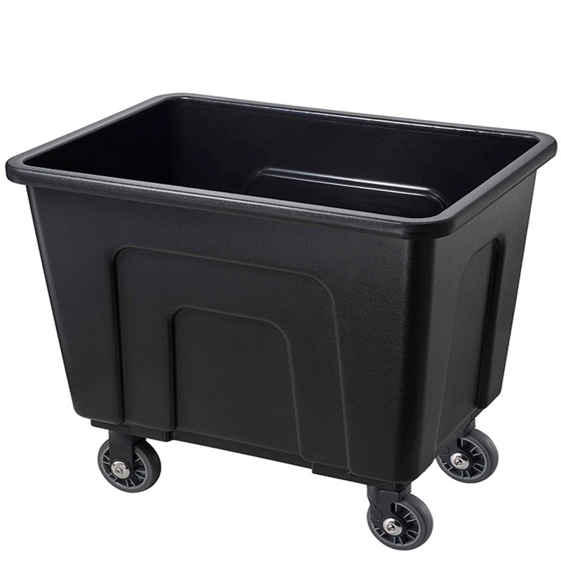 Laundry Trolley Housekeeping Cart Plastic Laundry Cart Linen Trolley Bulk Laundry Truck Basket