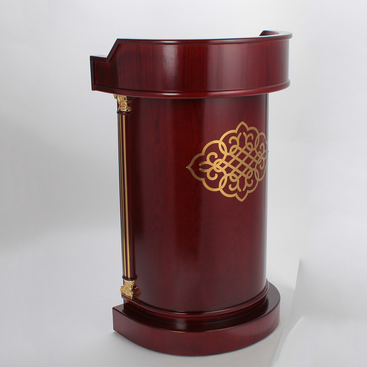 Copper Wood Pulpits and Podiums Church Floor-standing Speech Rostrum Meeting Room Lectern