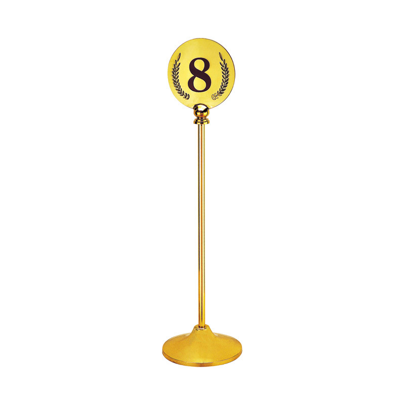 Hotel Luxury Lobby Guiding Welcome Sign Table Stand Number Holder Stainless Steel Display Number Stand for Restaurant