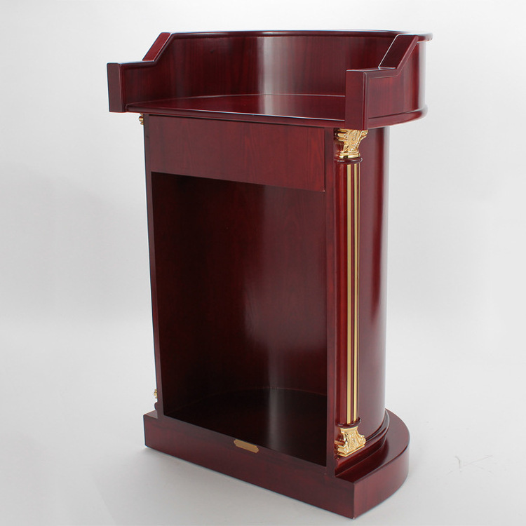 Copper Wood Pulpits and Podiums Church Floor-standing Speech Rostrum Meeting Room Lectern