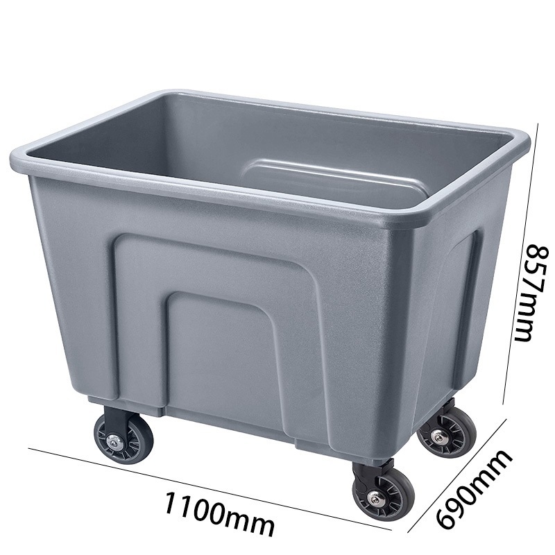 Laundry Trolley Housekeeping Cart Plastic Laundry Cart Linen Trolley Bulk Laundry Truck Basket