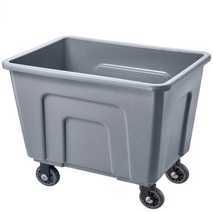 Laundry Trolley Housekeeping Cart Plastic Laundry Cart Linen Trolley Bulk Laundry Truck Basket