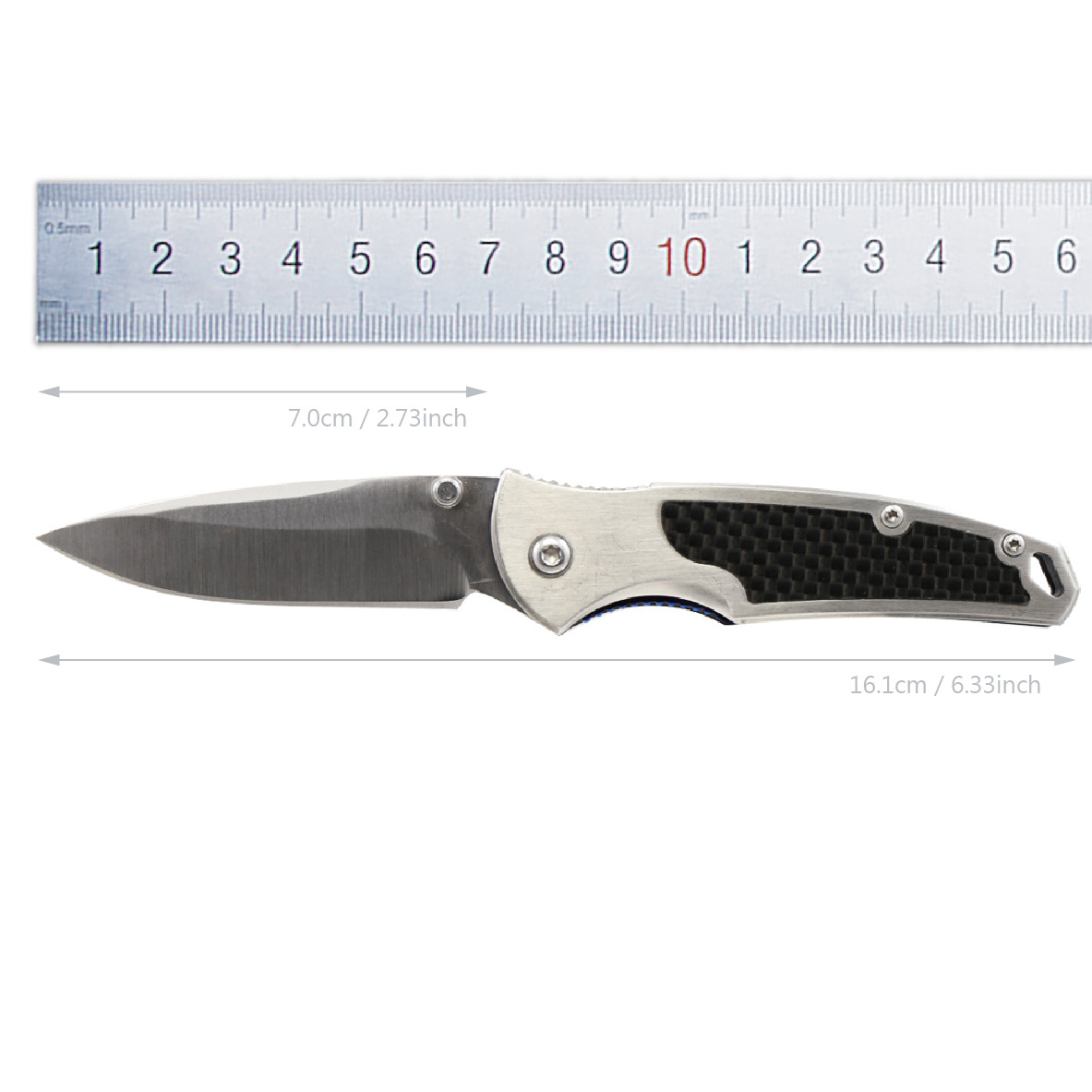 Taiwan Supplier Japanese Aus8 Blade Carbon Fiber Inlay Liner Locking Pocket Knife 281