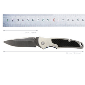 Taiwan Supplier Japanese Aus8 Blade Carbon Fiber Inlay Liner Locking Pocket Knife 281