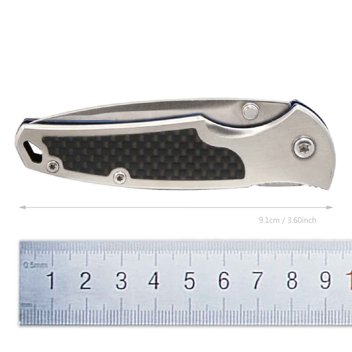 Taiwan Supplier Japanese Aus8 Blade Carbon Fiber Inlay Liner Locking Pocket Knife 281