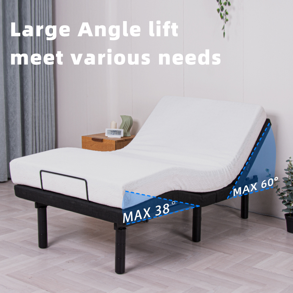 Tecforcare USA warehouse dropshipping king size mobility beds frame modern adjustable beds frame with massage craftmatic bed