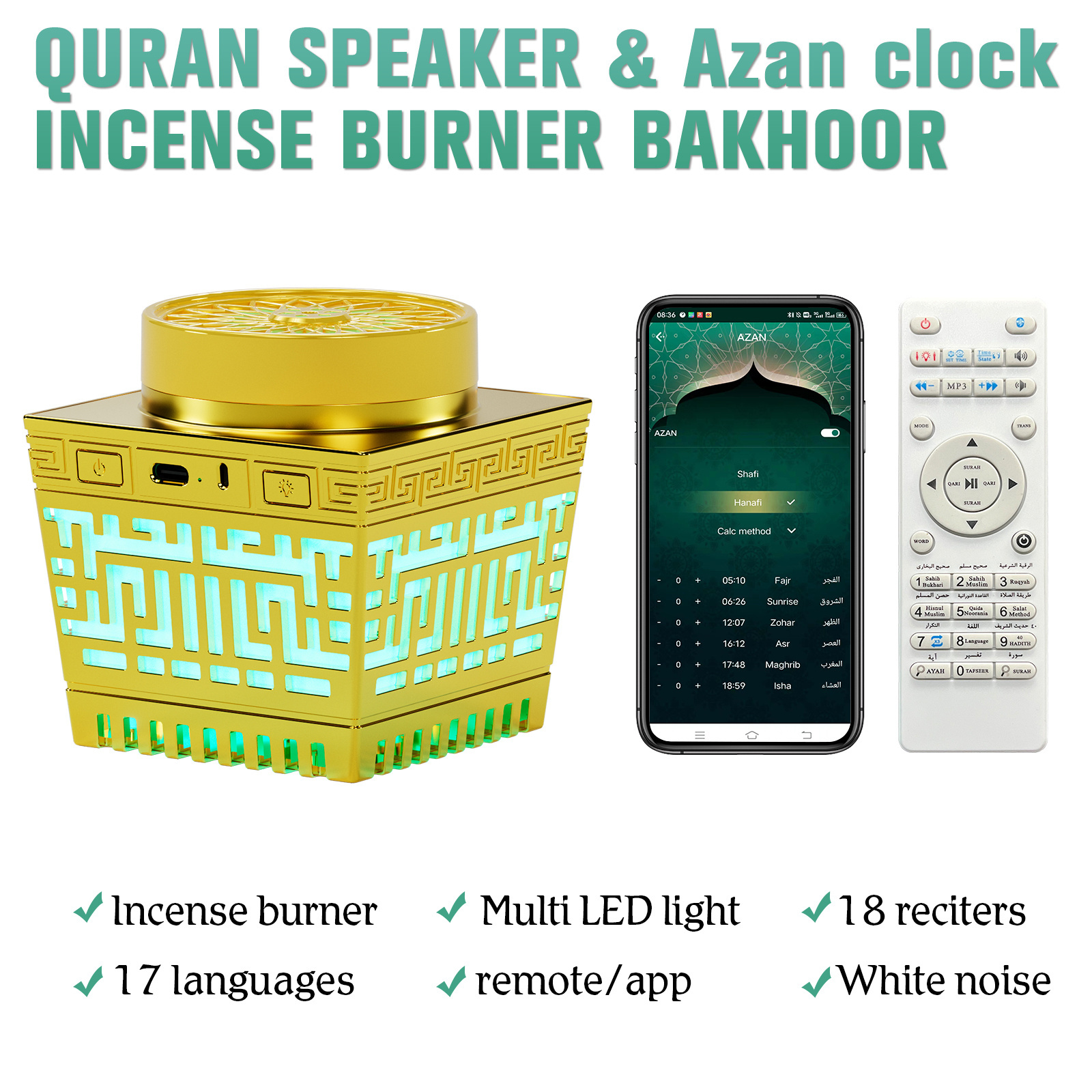 Factory USB Power Bakhoor Portable Stove Saudi Arabia Aroma Diffuser Coran Incense Burner Bukhoor