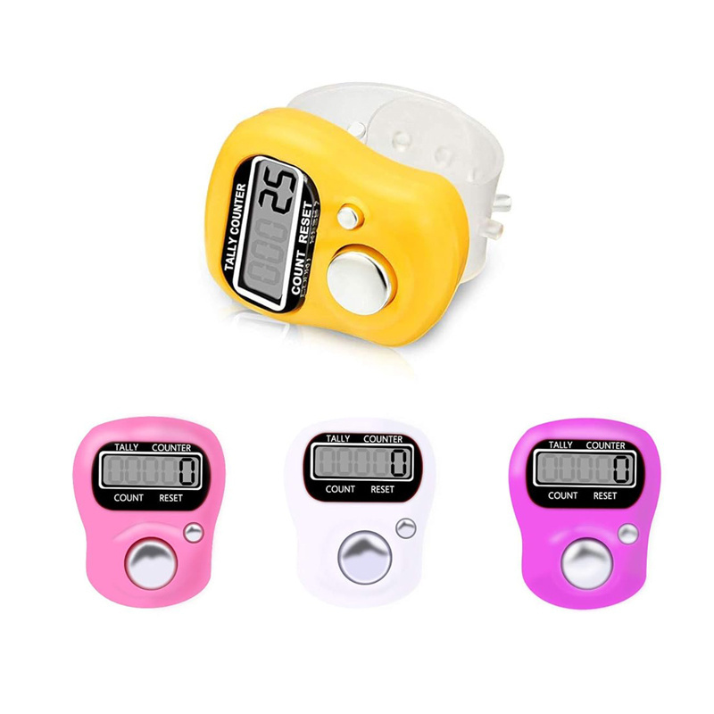 Hot Sale 99999 Counts Finger Ring Style 5-digits Display Tally Electronic Finger Counter Clicker for Knitting Crochet