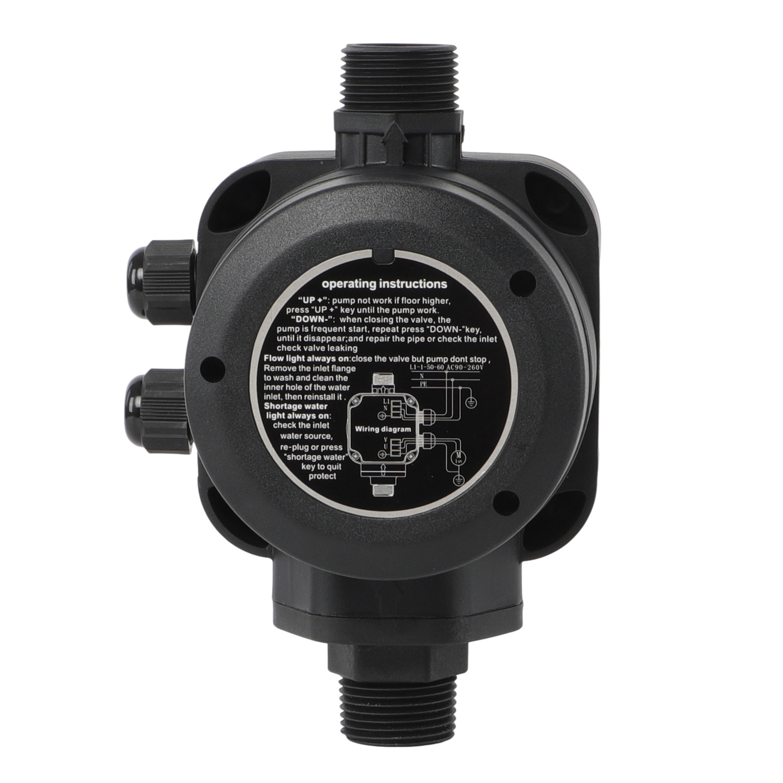 0.1-2.2KW Adjustable 10bar Water Pump Automatic Pressure Controller Digital Pressure Switch