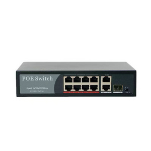 11-Port Gigabit PoE Switch with 8 Gigabit PoE Ports and 1 Gigabit SFP Ports