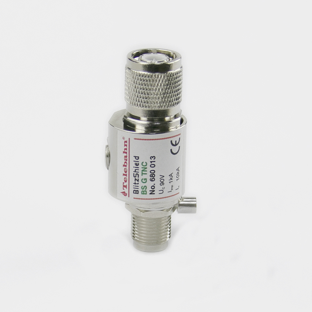 TNC Connector Male-Female 0-3GHz 50Ohm 90V/250V for Coaxial Cable RF Antenna Feeder Surge and Lightning Protection