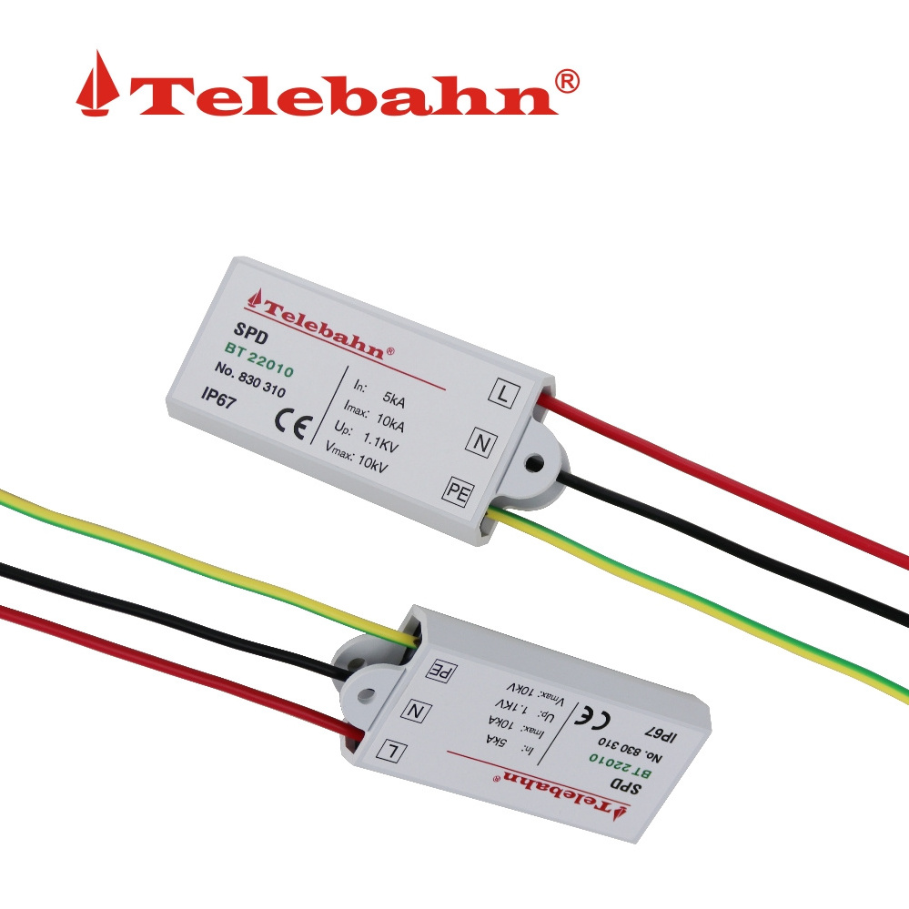 Telebahn LED SPD Surge Protector IP67 5kA/10kA 10kV Surge Protective Device for Street Light  Lighting Surge Arrester